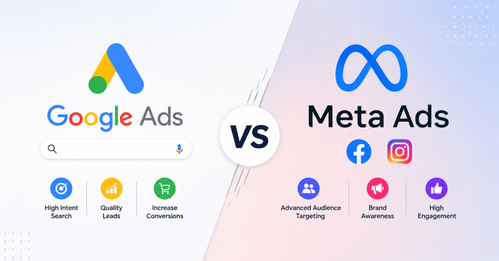 Google ads vs Meta Ads – Which One is Better? Google ads vs Meta Ads – Which One is Better?