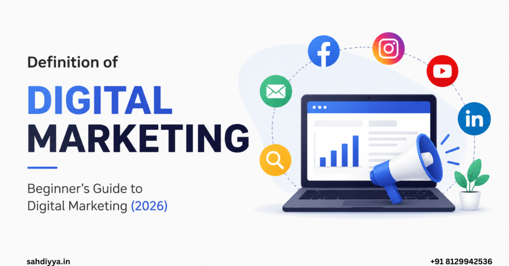 Definition of Digital Marketing: Beginner’s Guide to Digital Marketing (2026) digital marketing guide 2026